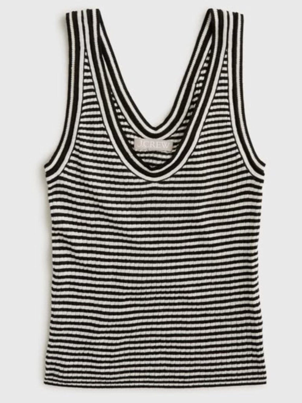 J.CREW Merino-linen blend sweater-tank in stripe small